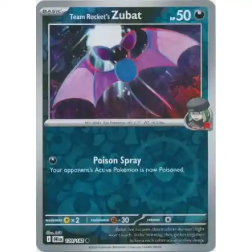 Destined Rivals - 120/182 - Team Rocket's Zubat - Reverse Holo