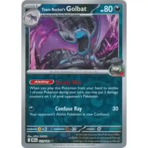 Destined Rivals - 121/182 - Team Rocket's Golbat - Reverse Holo