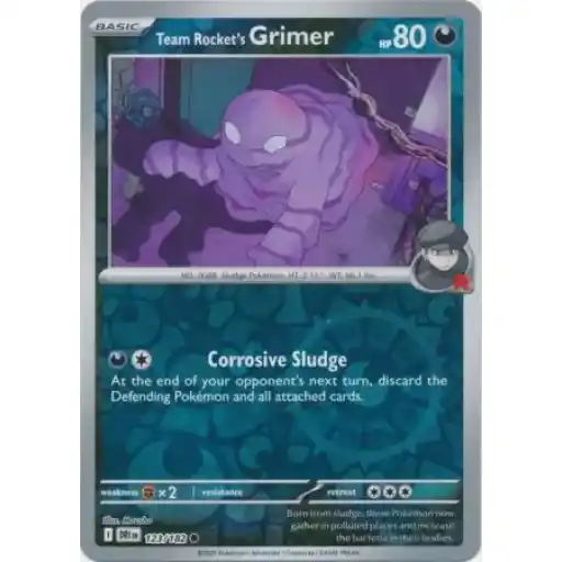 Destined Rivals - 123/182 - Team Rocket's Grimer - Reverse Holo