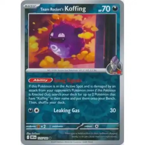 Destined Rivals - 125/182 - Team Rocket's Koffing - Reverse Holo