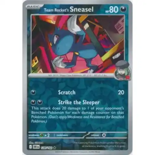 Destined Rivals - 128/182 - Team Rocket's Sneasel - Reverse Holo - Rare