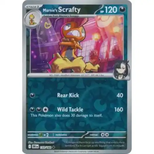 Destined Rivals - 133/182 - Marnie's Scrafty - Reverse Holo