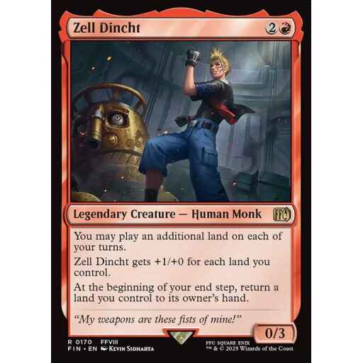 Final Fantasy - 170 - Zell Dincht - Rare - R - Foil