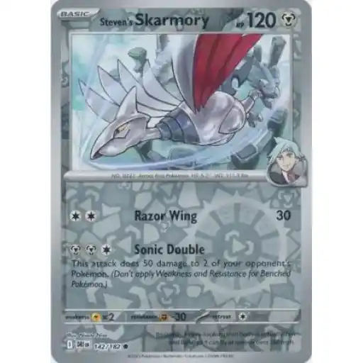 Destined Rivals - 142/182 - Steven's Skarmory - Reverse Holo