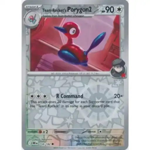 Destined Rivals - 154/182 - Team Rocket's Porygon2 - Reverse Holo