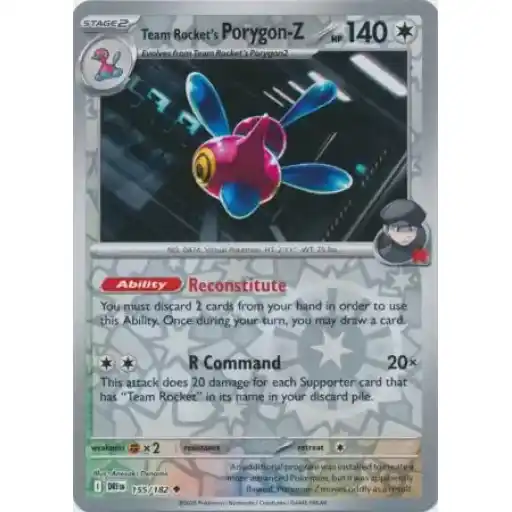 Destined Rivals - 155/182 - Team Rocket's Porygon-Z - Reverse Holo