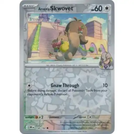 Destined Rivals - 158/182 - Arven's Skwovet - Reverse Holo