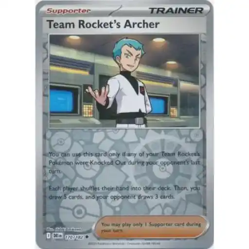 Destined Rivals - 170/182 - Team Rocket's Archer - Reverse Holo