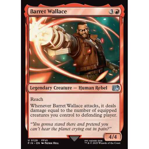 Final Fantasy - 129 - Barret Wallace - Uncommon - R - Foil