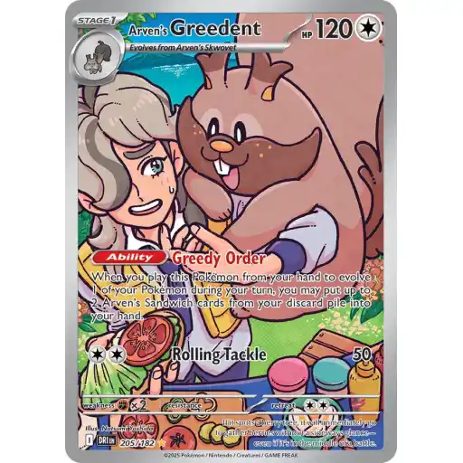 Destined Rivals - 205/182 - Arven's Greedent