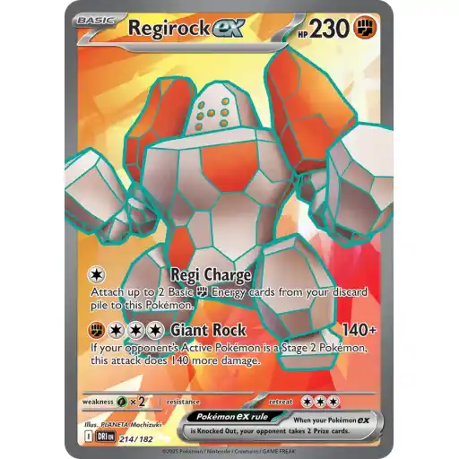 Destined Rivals - 214/182 - Regirock ex