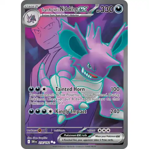 Destined Rivals - 216/182 - Team Rocket's Nidoking ex