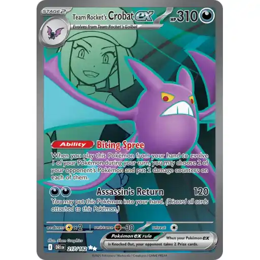 Destined Rivals - 217/182 - Team Rocket's Crobat ex