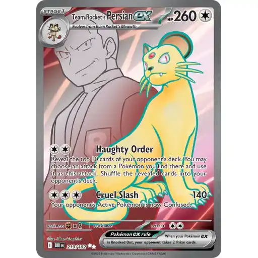 Destined Rivals - 219/182 - Team Rocket's Persian ex