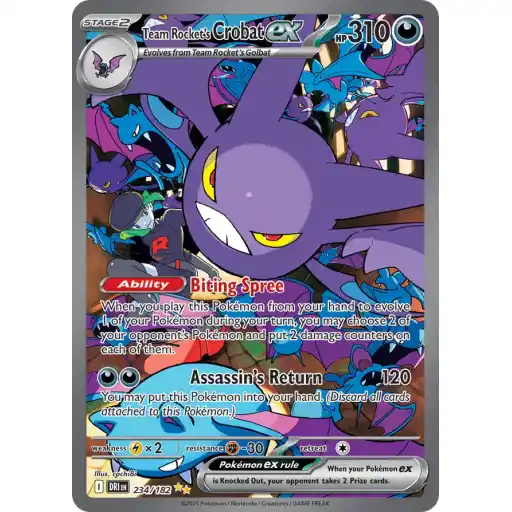 Destined Rivals - 234/182 - Team Rocket's Crobat ex