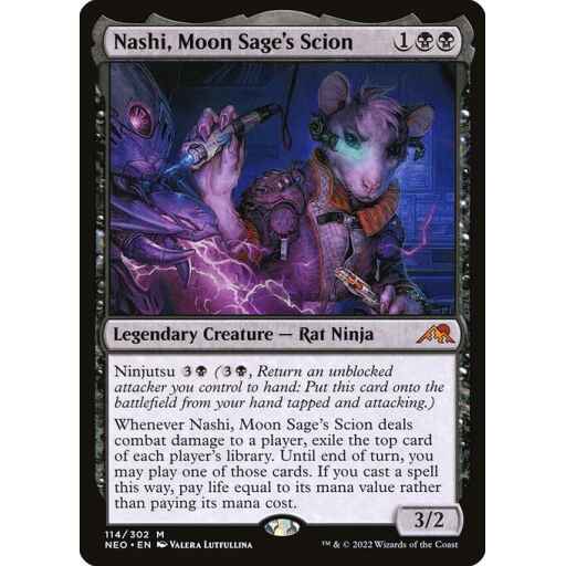 Kamigawa: Neon Dynasty - 114 - Nashi, Moon Sage's Scion - Mythic - B - Non-foil