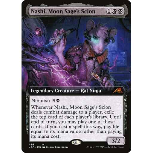 Kamigawa: Neon Dynasty - 459 - Nashi, Moon Sage's Scion - Mythic - B - Foil