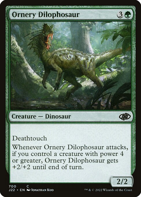 Jumpstart 2022 - 700 - Ornery Dilophosaur - Common - G - Non-foil
