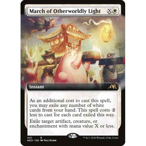 Kamigawa: Neon Dynasty - 441 - March of Otherworldly Light - Rare - W - Foil