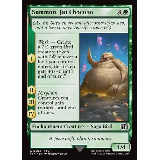 Final Fantasy - 202 - Summon: Fat Chocobo - Common - G - Foil