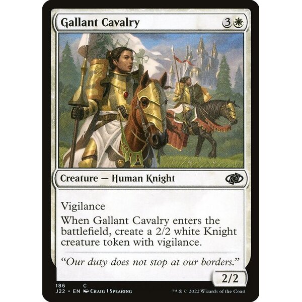 Jumpstart 2022 - 186 - Gallant Cavalry - Common - W - Non-foil