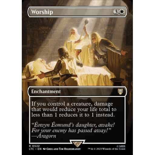 Tales of Middle-earth Commander - 522 - Worship - Rare - W - Non-foil