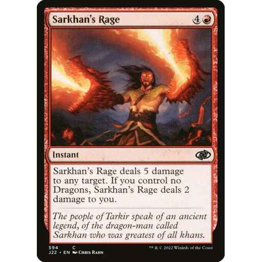 Jumpstart 2022 - 594 - Sarkhan's Rage - Common - R - Non-foil