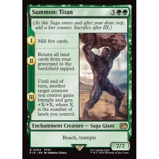 Final Fantasy - 204 - Summon: Titan - Rare - G - Foil