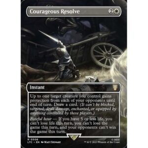 Tales of Middle-earth Commander - 506 - Courageous Resolve - Rare - W - Foil