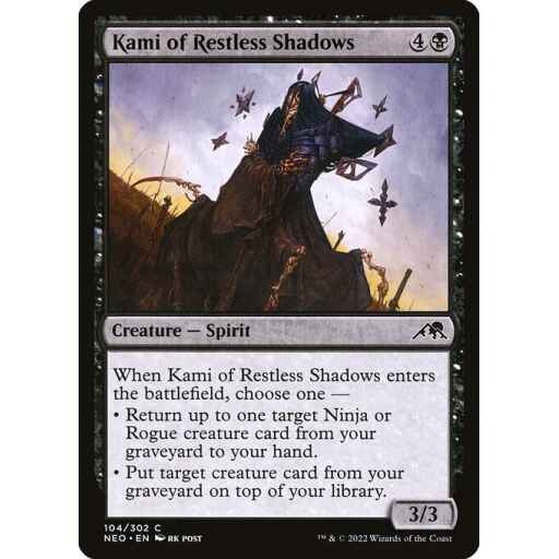 Kamigawa: Neon Dynasty - 104 - Kami of Restless Shadows - Common - B - Non-foil