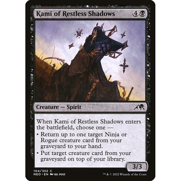 Kamigawa: Neon Dynasty - 104 - Kami of Restless Shadows - Common - B - Non-foil