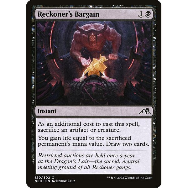 Kamigawa: Neon Dynasty - 120 - Reckoner's Bargain - Common - B - Non-foil