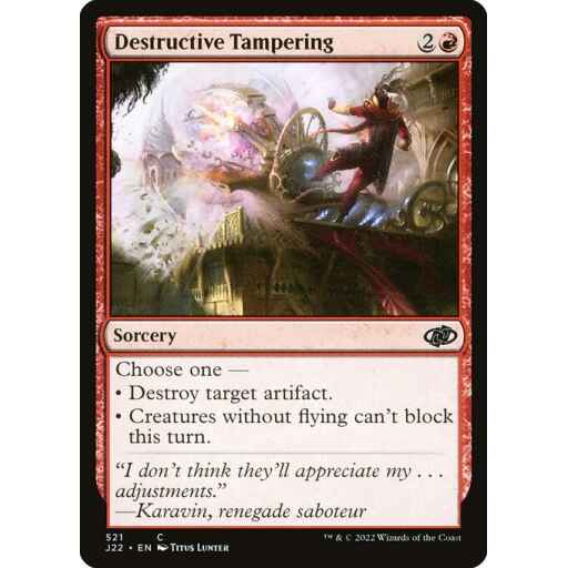 Jumpstart 2022 - 521 - Destructive Tampering - Common - R - Non-foil