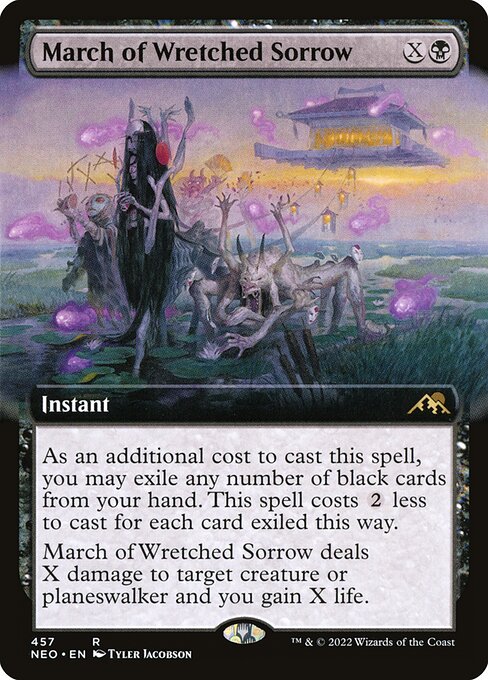Kamigawa: Neon Dynasty - 457 - March of Wretched Sorrow - Rare - B - Foil
