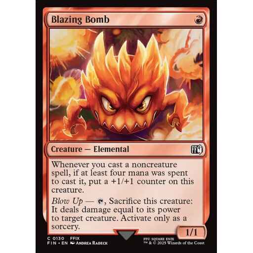 Final Fantasy - 130 - Blazing Bomb - Common - R - Foil