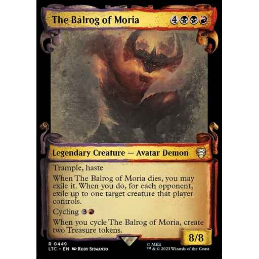 Tales of Middle-earth Commander - 449 - The Balrog of Moria - Rare - BR - Non-foil