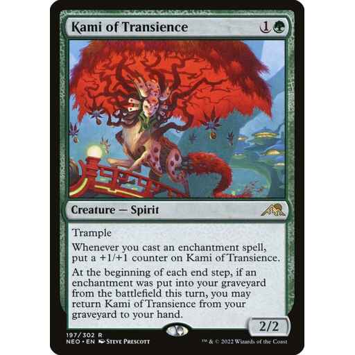 Kamigawa: Neon Dynasty - 197 - Kami of Transience - Rare - G - Foil