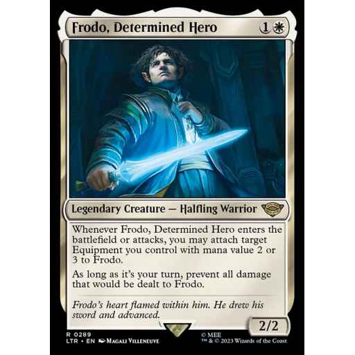 The Lord of the Rings: Tales of Middle-earth - 289 - Frodo, Determined Hero - Rare - W - Non-foil