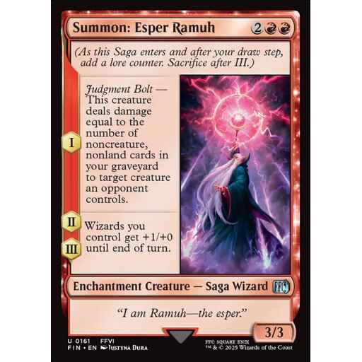 Final Fantasy - 161 - Summon: Esper Ramuh - Uncommon - R - Foil