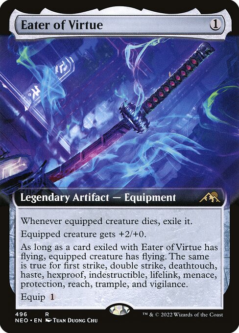 Kamigawa: Neon Dynasty - 496 - Eater of Virtue - Rare - C - Non-foil