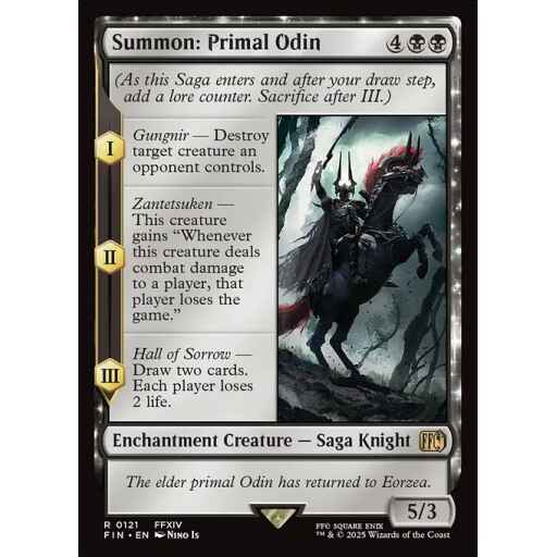 Final Fantasy - 121 - Summon: Primal Odin - Rare - B - Foil