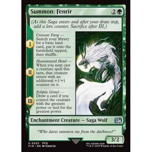 Final Fantasy - 203 - Summon: Fenrir - Uncommon - G - Foil