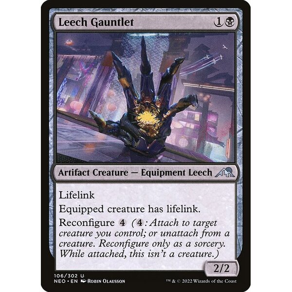 Kamigawa: Neon Dynasty - 106 - Leech Gauntlet - Uncommon - B - Foil