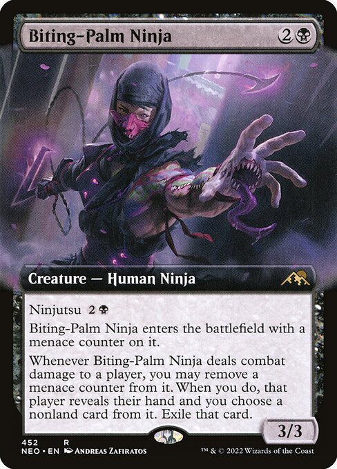 Kamigawa: Neon Dynasty - 452 - Biting-Palm Ninja - Rare - B - Foil