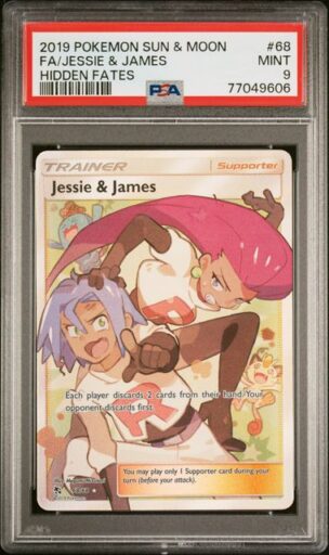 [Auksjon] PSA 9 Mint - 2019 Pokemon Hidden Fates Jessie & James #68