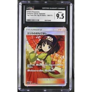 CGC 9.5 Mint - 2019 Pokemon Japanese Tag team All Stars Erika's Hospitality #190
