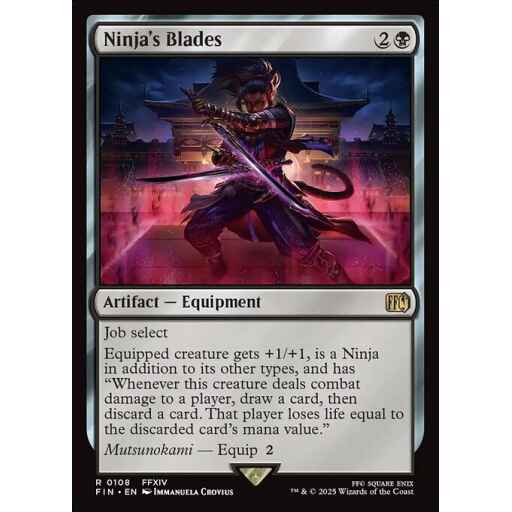Final Fantasy - 108 - Ninja's Blades - Rare - B - Foil