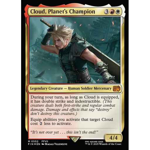 Final Fantasy - 552 - Cloud, Planet's Champion - Mythic - WR - Foil