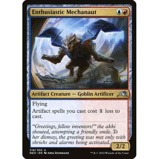 Kamigawa: Neon Dynasty - 218 - Enthusiastic Mechanaut - Uncommon - UR - Non-foil