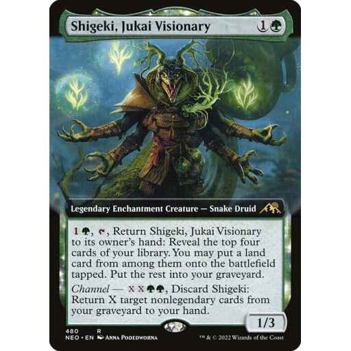 Kamigawa: Neon Dynasty - 480 - Shigeki, Jukai Visionary - Rare - G - Foil